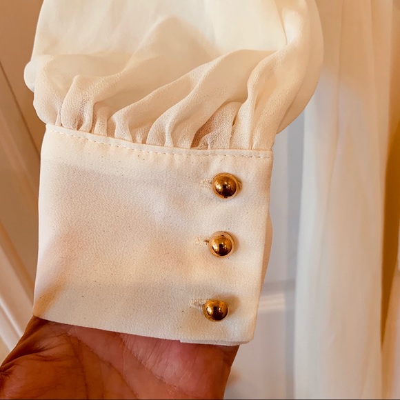 🌹CLEARANCE! | Elegant Sheer Ivory Maxi Dress for Petite, Wedding NWOT🌹 - Picture 12 of 16